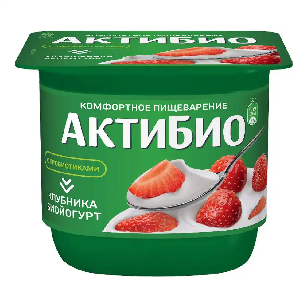 Биойогурт АктиБио Клубника