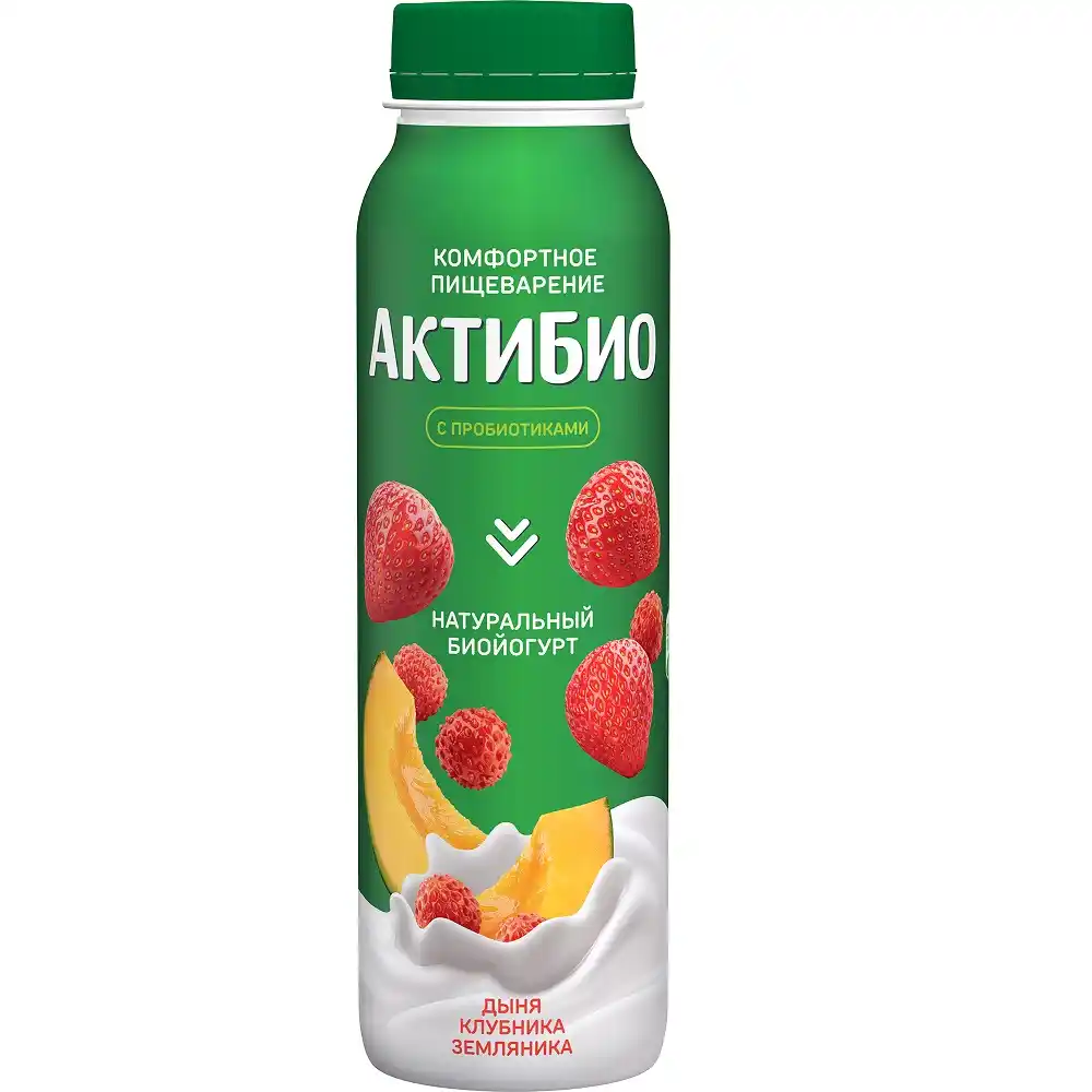 Биойогурт АктиБио Дыня-клубника-земляника