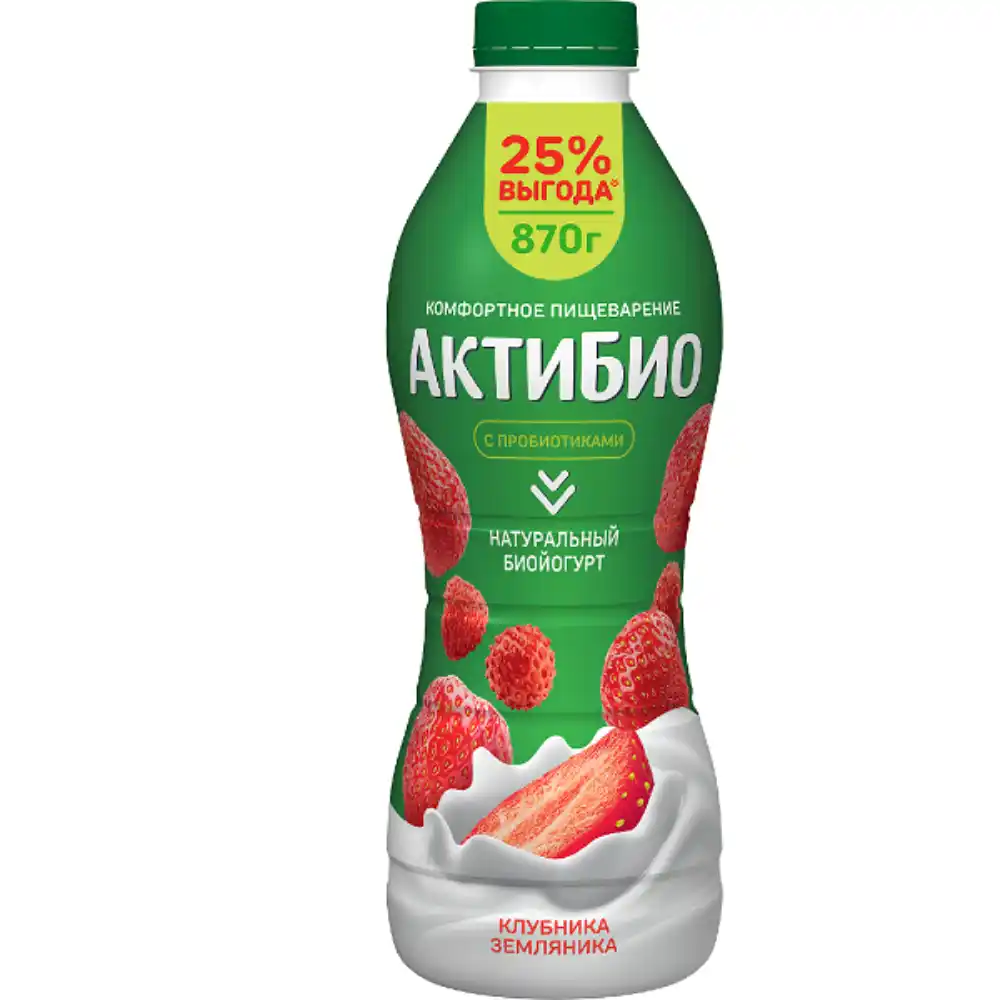 Биойогурт АктиБио Клубника-земляника