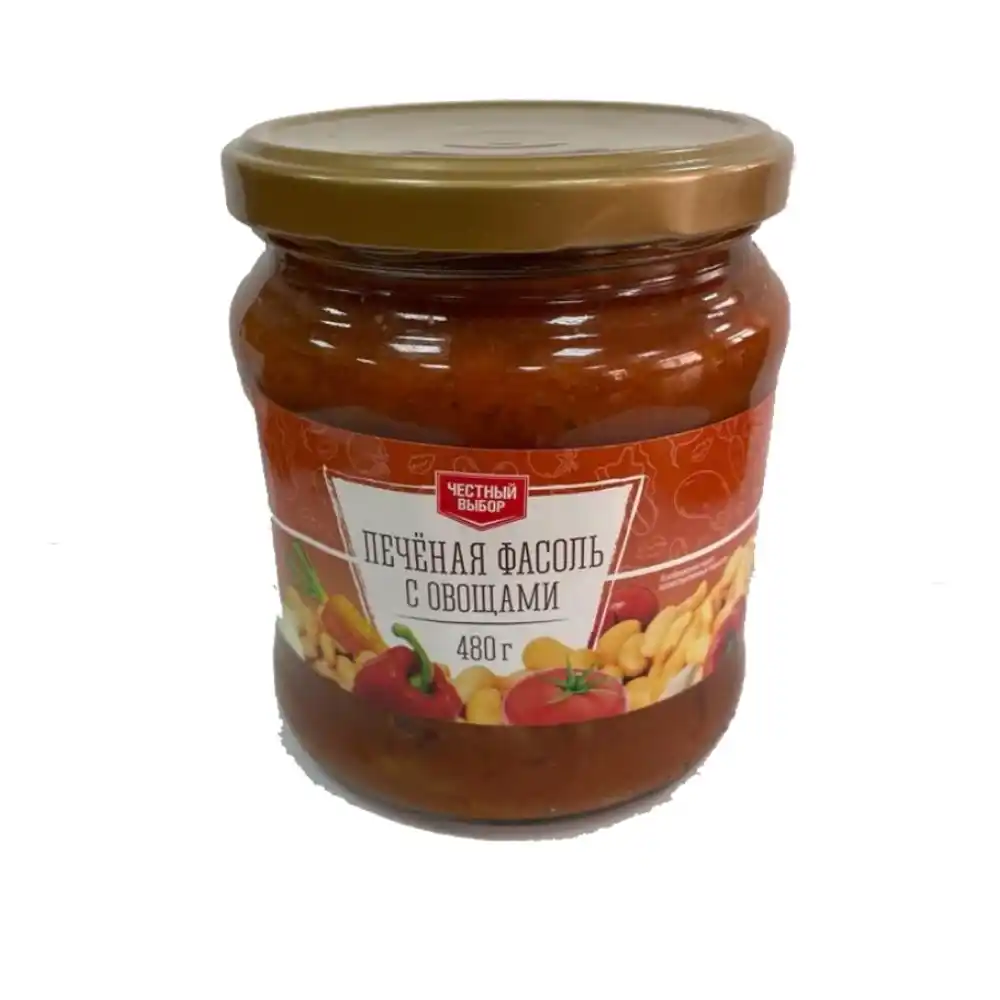 Фасоль печеная с