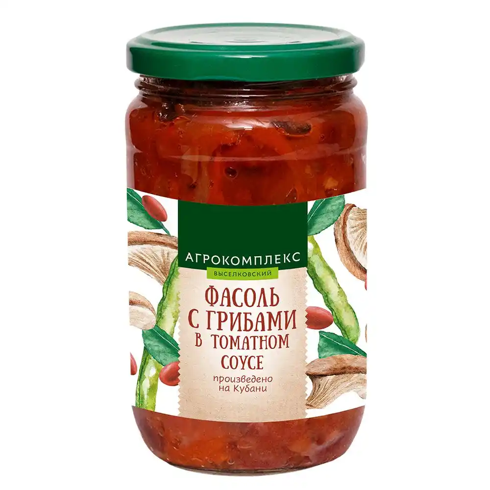 Фасоль с грибами