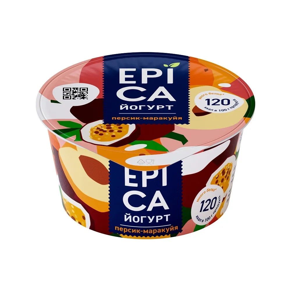 Йогурт EPICA персик-маракуйя