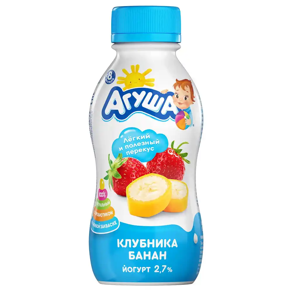 Йогурт Агуша клубника-банан