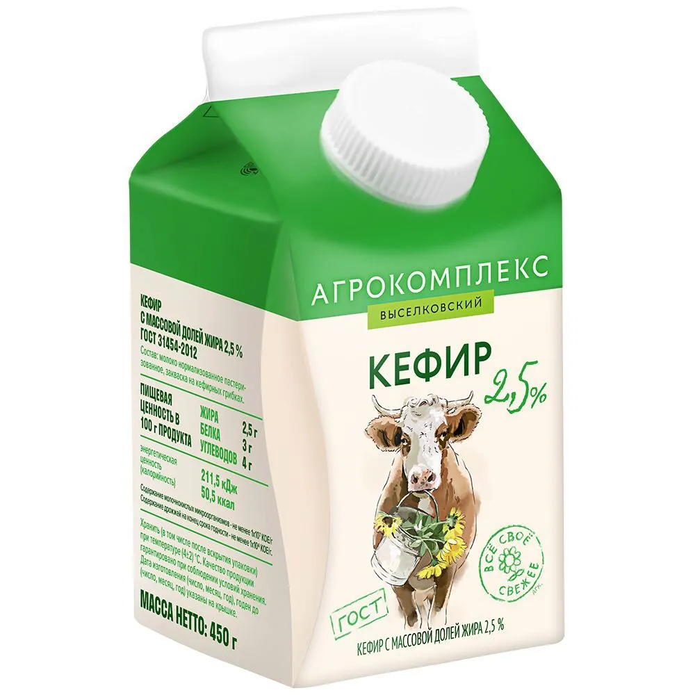 Кефир Агрокомплекс %