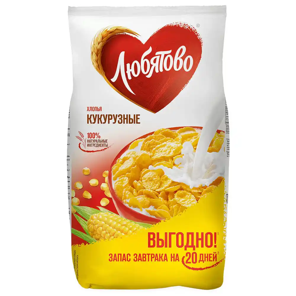 Хлопья Любятово кукурузные