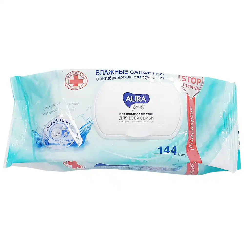 Салфетки влажные AURA