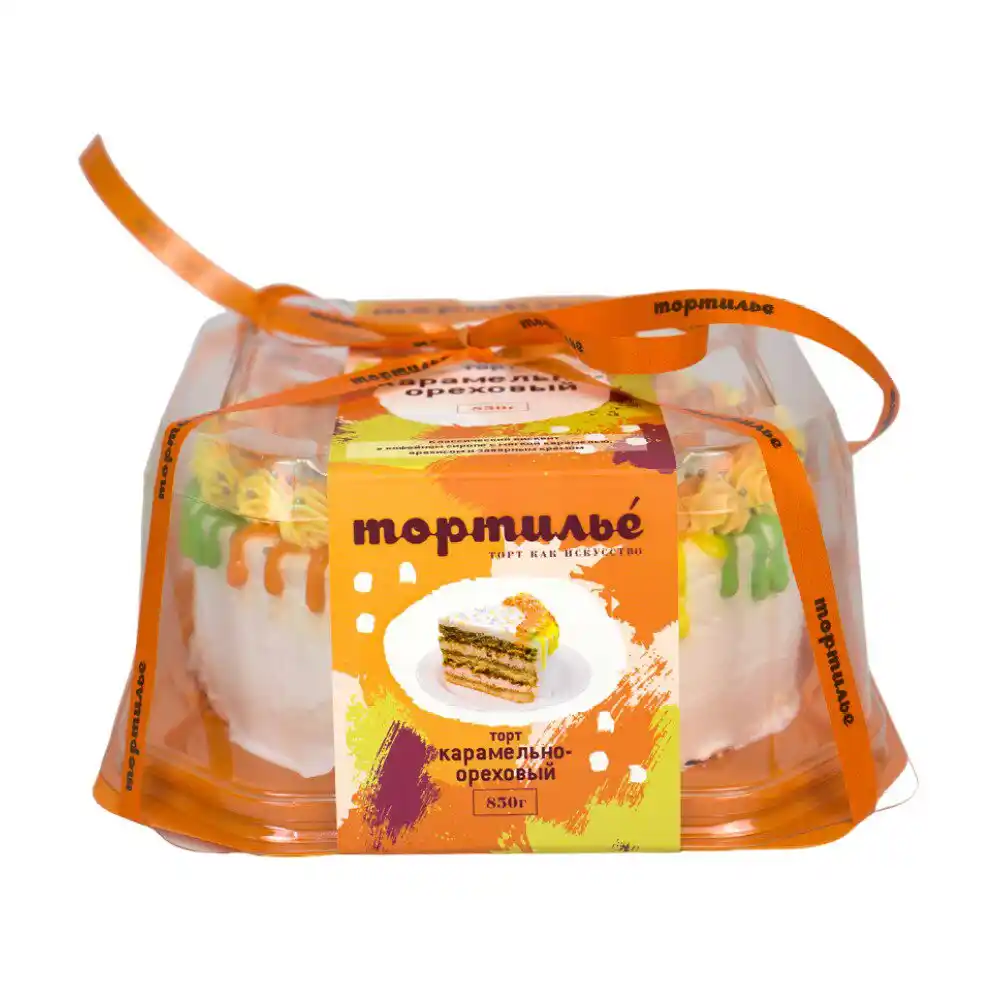 Торт Тортилье карамельно-ореховый