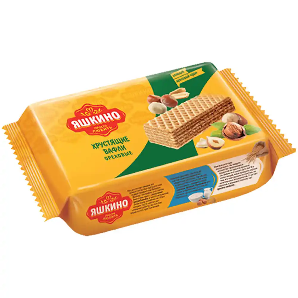 Вафли Яшкино Ореховые